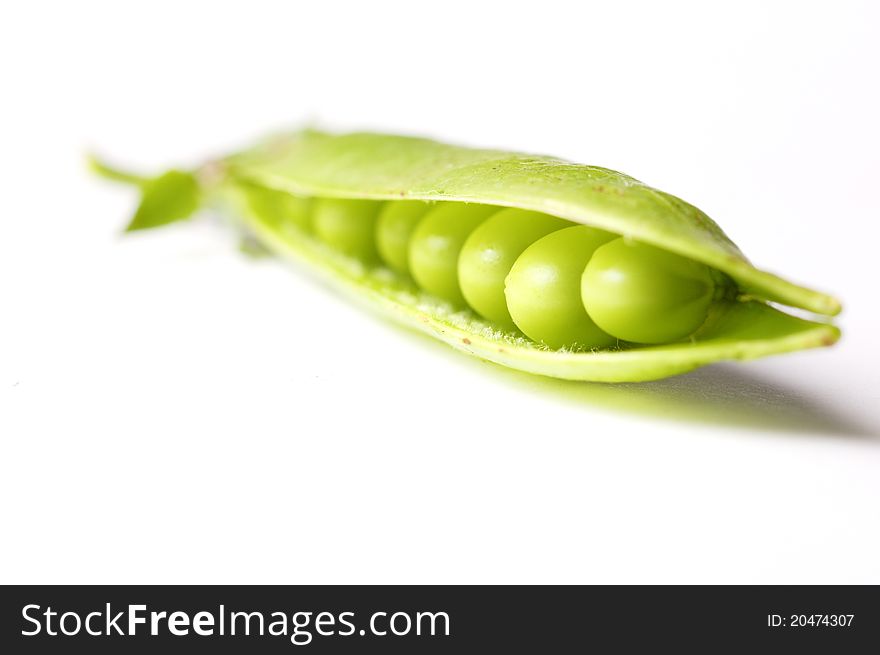 Green pea isolated on white background. Green pea isolated on white background