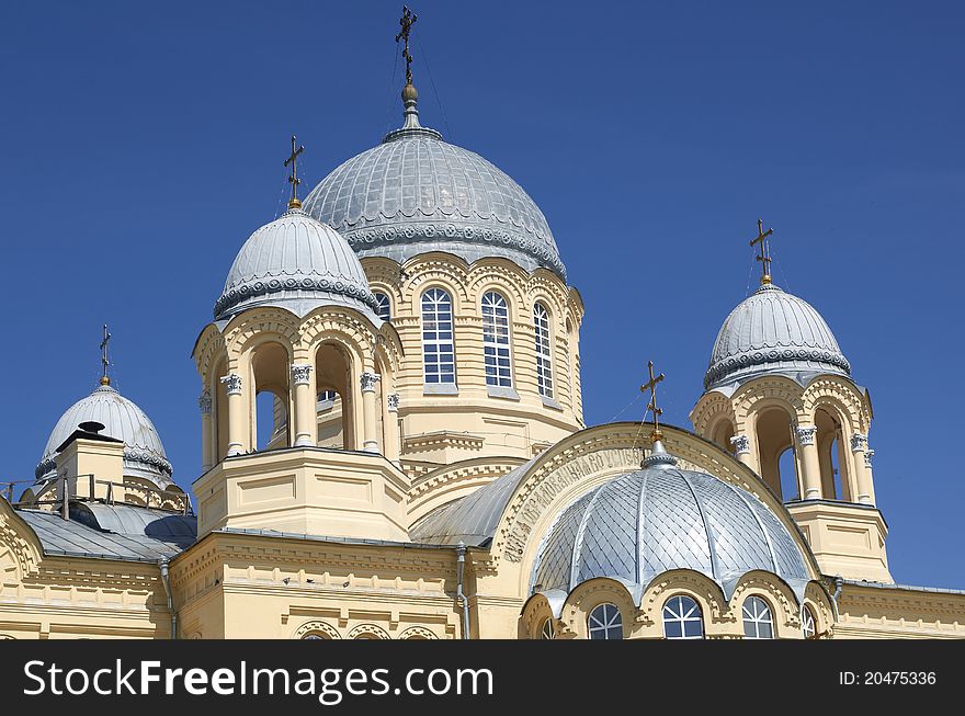 Orthodox Christian temple in Verkhoturie city. Russia