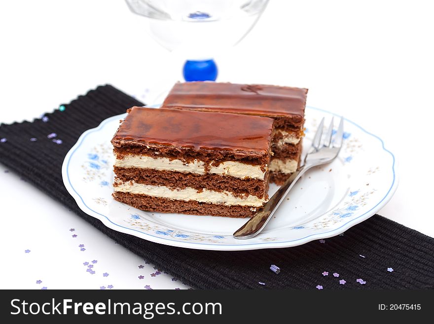 Special liqueur cake slice from Hungary