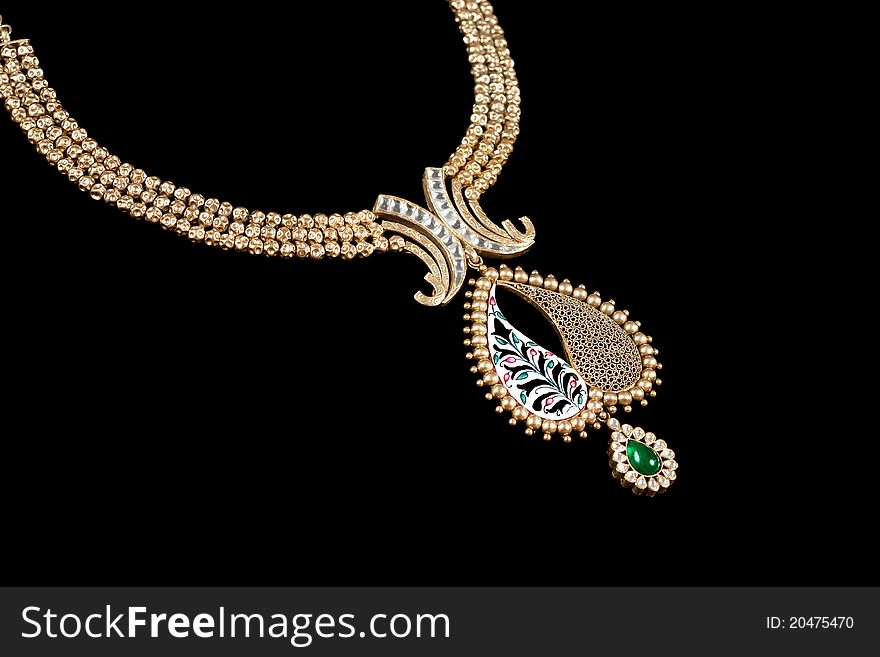 Close Up Of Diamond Necklace