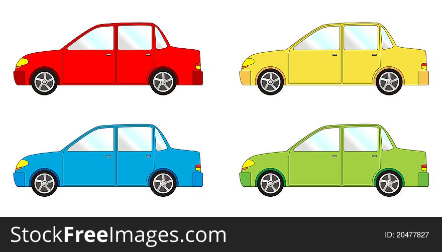 Vehicle pack different color - sedan. Vehicle pack different color - sedan