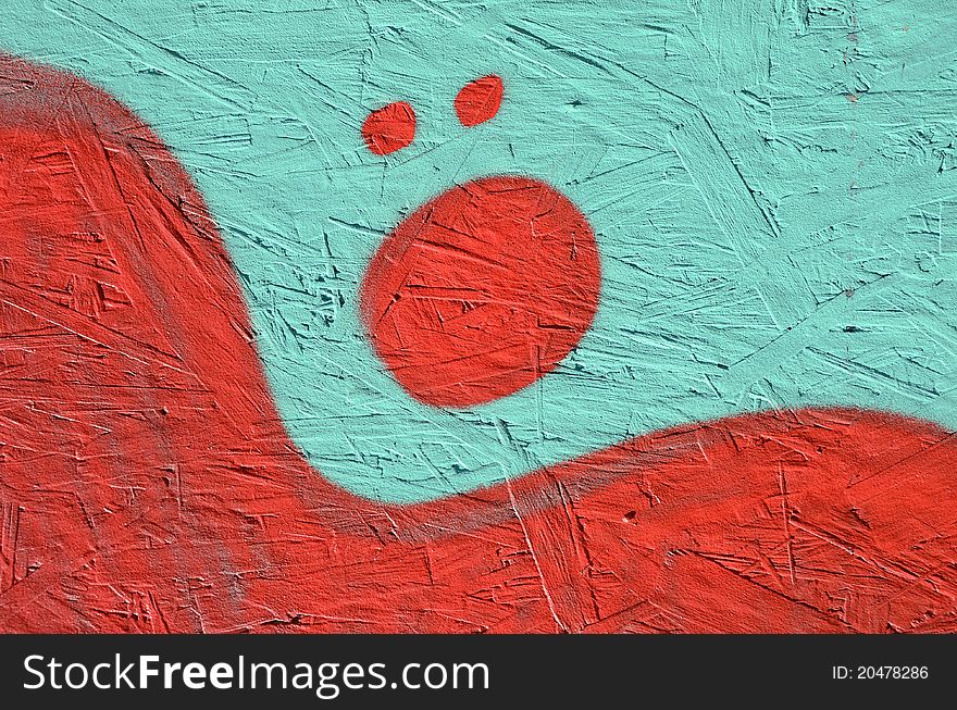 Red and green painted wood panel background. Red and green painted wood panel background