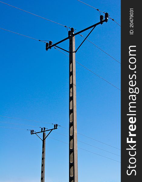 Two electrical poles