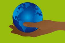 Planet And Hand Royalty Free Stock Photography