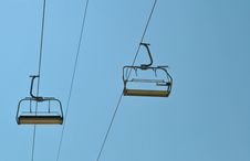 Chair Lift And Blue Sky Royalty Free Stock Photography