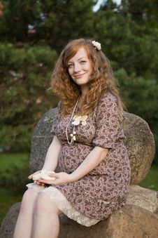 Future Redhead Mom Royalty Free Stock Photography Future Redhead Mom Royalty Free Stock Photography