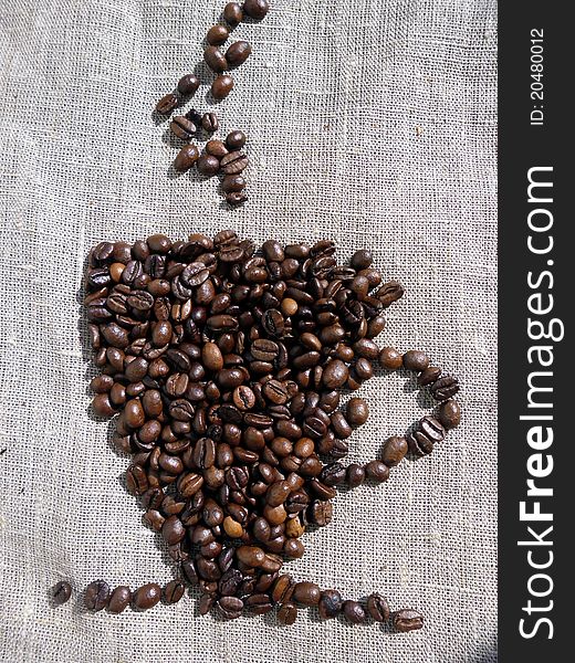 Cup Of Coffee Beans