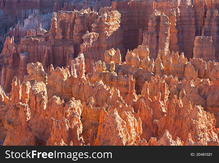 Hoodoos in Bryce Canyon National Park in Utah. Hoodoos in Bryce Canyon National Park in Utah