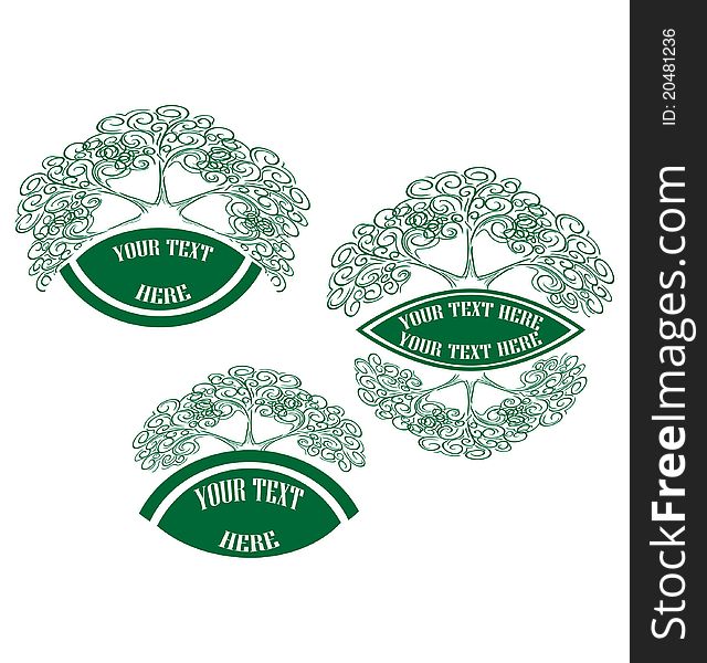 Tree spring green vector nature design