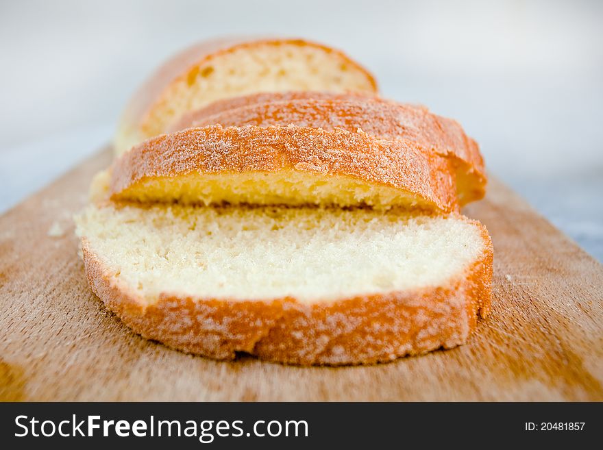 Sicilian semolina bread on wooden board