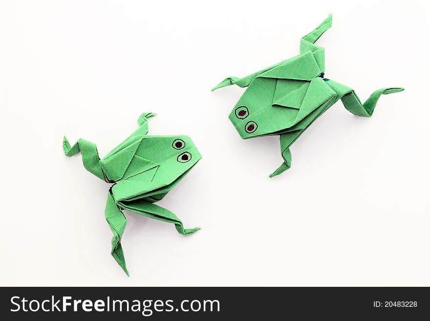 Frog paper on a white background.
