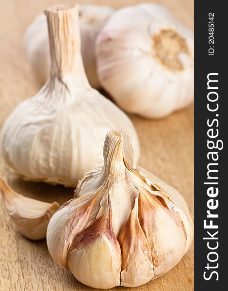 Garlic Bulbs Close Up