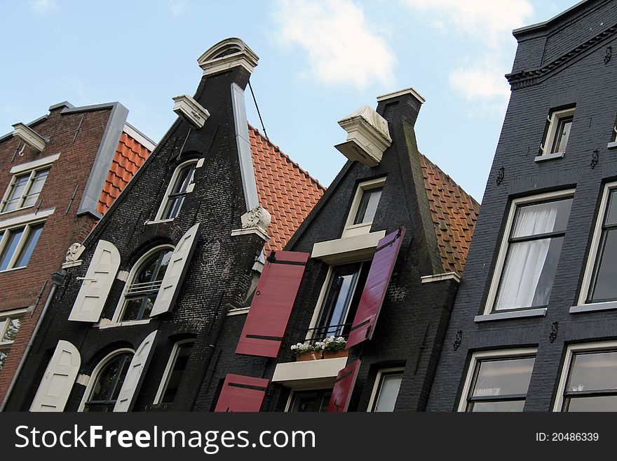 Detail of Amsterdam roof tops. Detail of Amsterdam roof tops