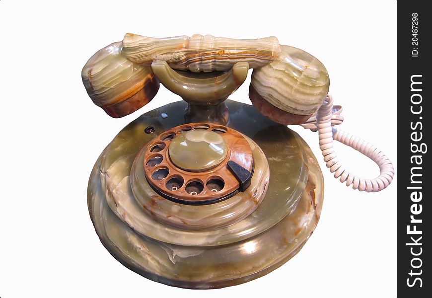 The telephone set the onyx made of the Ural stone. The telephone set the onyx made of the Ural stone