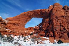 South Window Arch In Winter Stock Photos