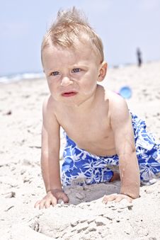 Baby On Vacation Stock Image