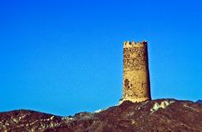 Old Fortress Tower In Al Mudayrib Stock Photography Old Fortress Tower In Al Mudayrib Stock Photography