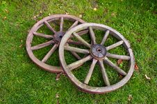 Two Old Wheel Royalty Free Stock Image Two Old Wheel Royalty Free Stock Image