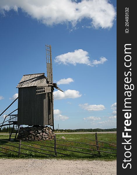 Old windmill found in the Estonian island of Saaremaa. Old windmill found in the Estonian island of Saaremaa