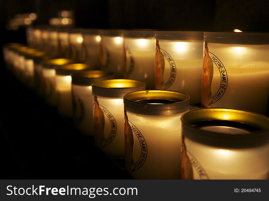 Candles At Notre Dame, Paris