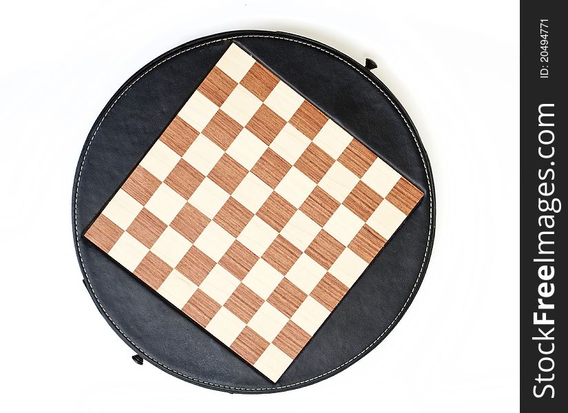 Chessboard isolated on white background