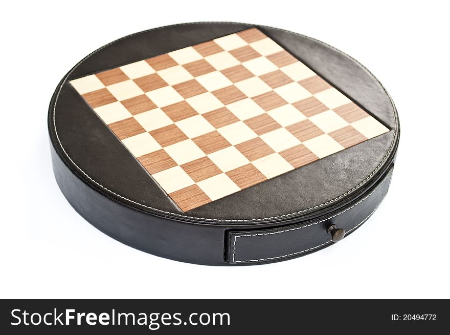 Chessboard isolated on white background