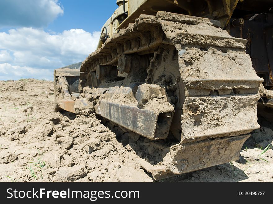 Digger, Heavy Duty construction equipment parked at work site