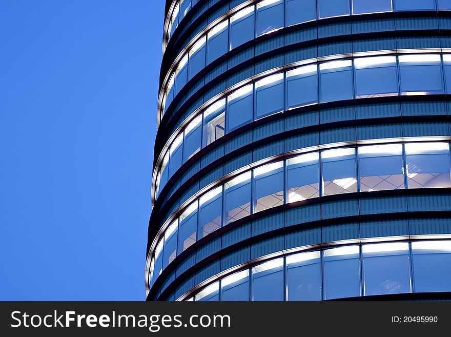 Glass skyscraper buildings