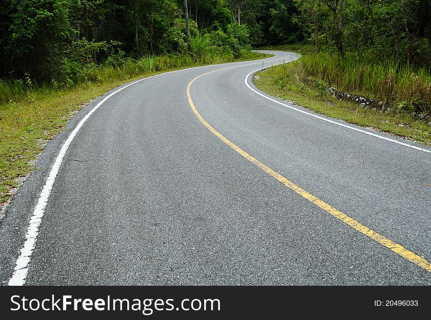 Winding Road In Thailand