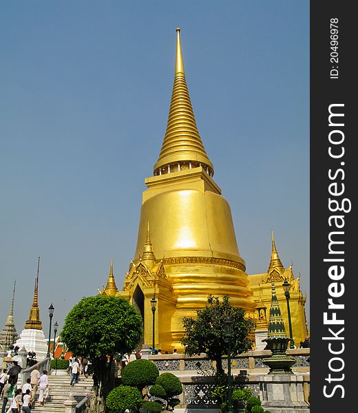 Golden Pagoda in Grand Palace, Thailand