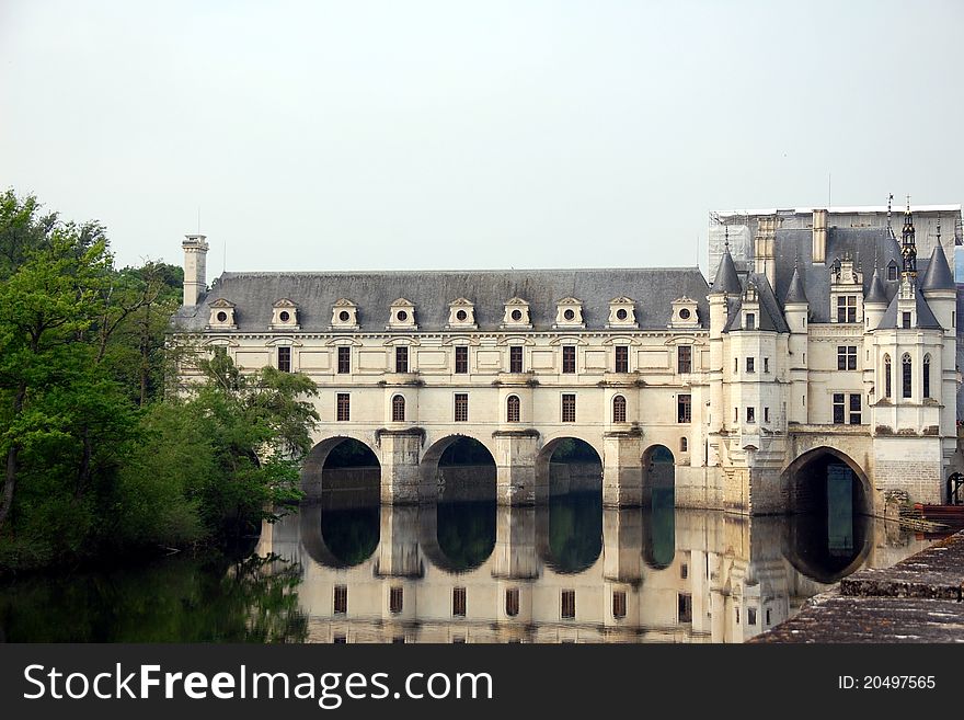 The Château de Chenonceau, situated on the Cher River. One of the most visited caste in France. The Château de Chenonceau, situated on the Cher River. One of the most visited caste in France