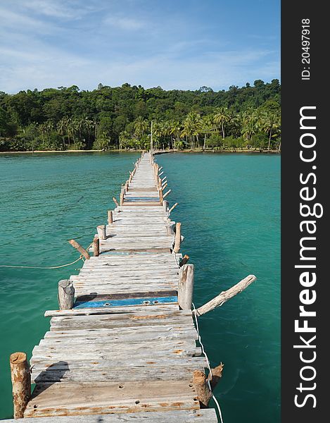 Image of wooden bridge in thailand