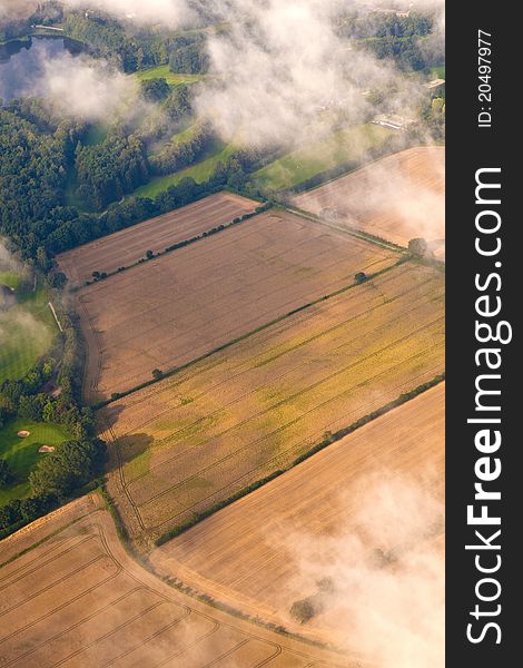 Aerial Of Fields Near Hamburg