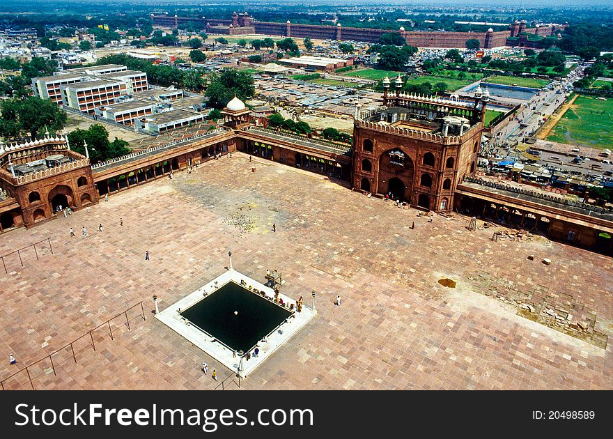 Famous old  red fort in Delhi. Famous old  red fort in Delhi