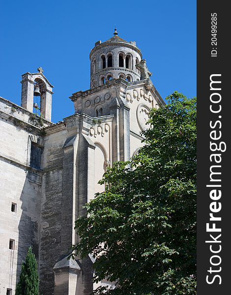View of the Cathedral of St. Theodore of Uzes, southern France. View of the Cathedral of St. Theodore of Uzes, southern France