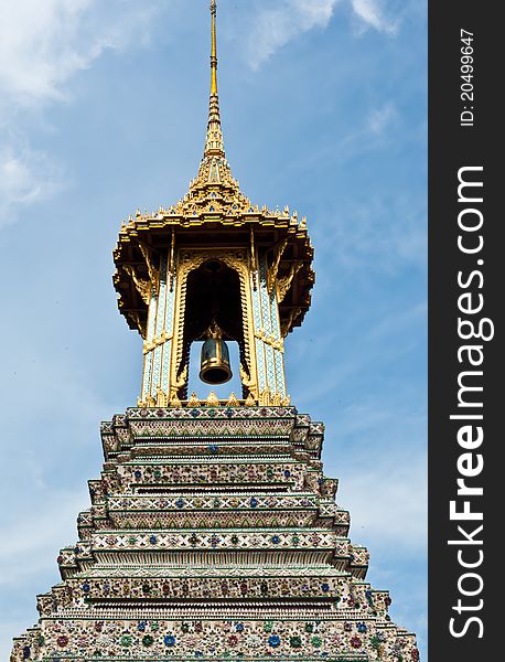 Belfry pagoda in Wat Prakaew in Bangkok,Thailand. Belfry pagoda in Wat Prakaew in Bangkok,Thailand