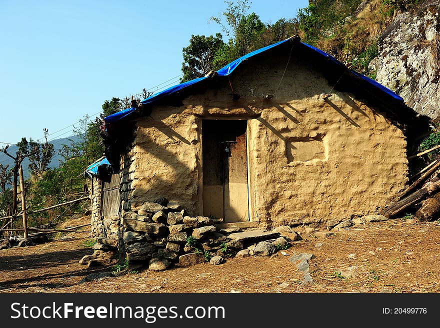 The native soil home in Nepal