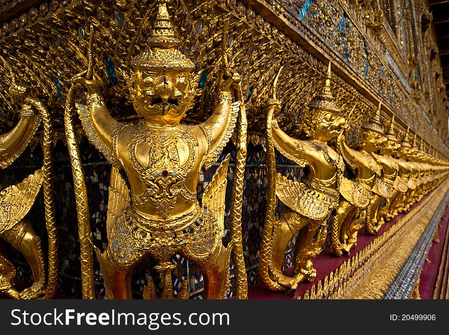 Ancient Decoration At Wat Prakaew in Bangkok,Thailand