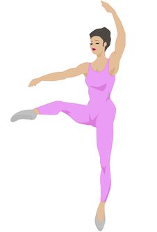 Dance Series - Attitude 2 (pink) Royalty Free Stock Image