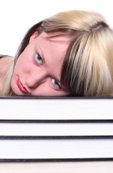 Tired Student Royalty Free Stock Image Tired Student Royalty Free Stock Image