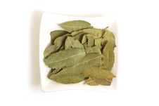 Bye Leaves In Square White Bowl Stock Image Bye Leaves In Square White Bowl Stock Image