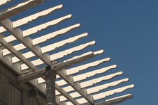 The Wooden Slates Of A Roof Against A Deep Blue Sky Stock Images The Wooden Slates Of A Roof Against A Deep Blue Sky Stock Images