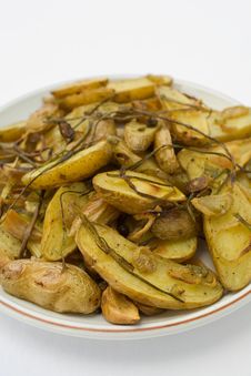 Potatoes Roasted Fingerling Royalty Free Stock Photos Potatoes Roasted Fingerling Royalty Free Stock Photos