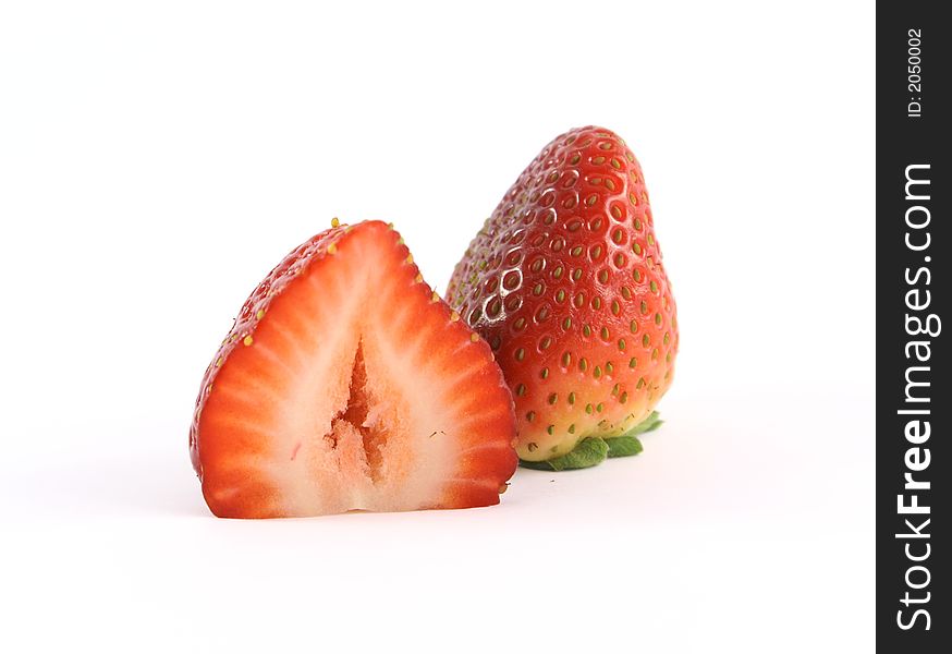 Photo strawberry isolated on white back ground. Photo strawberry isolated on white back ground