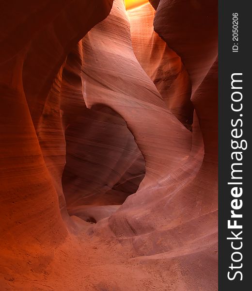 The lower Antelope Slot Canyon near Page in Arizona USA