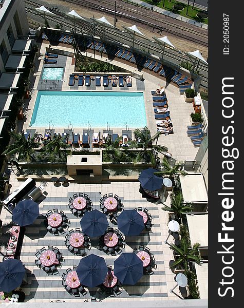 Hotel pool at san diego california