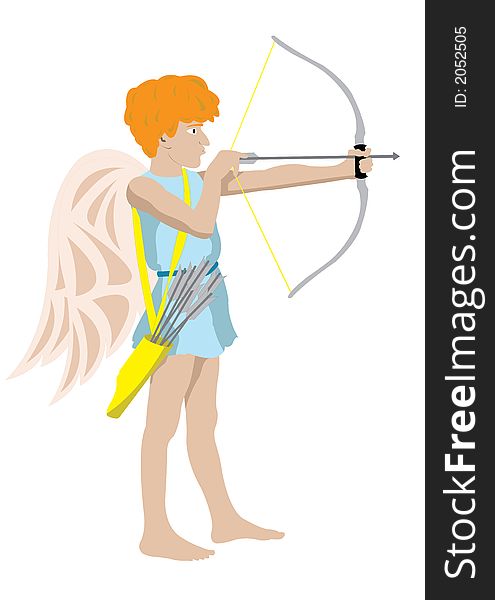 The image of a cupid shooting arrows