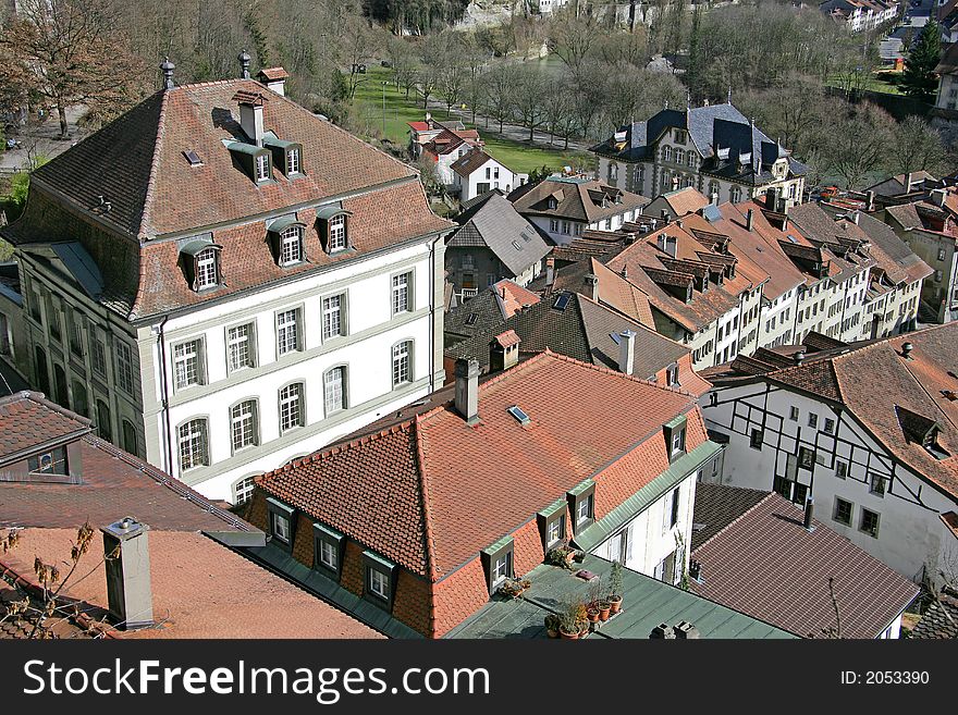 Old city of Fribourg. Switzerland. Old city of Fribourg. Switzerland