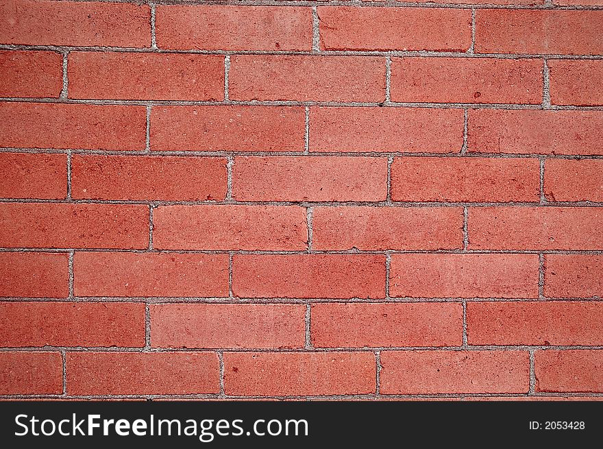 Detail shot of an old red brick wall. Detail shot of an old red brick wall