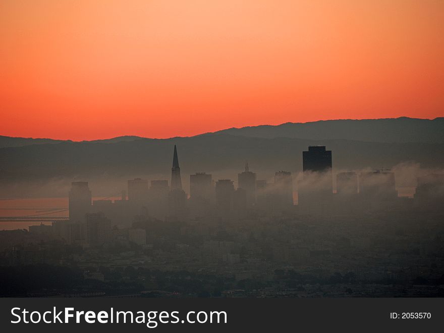 Misty Dawn in San Francisco